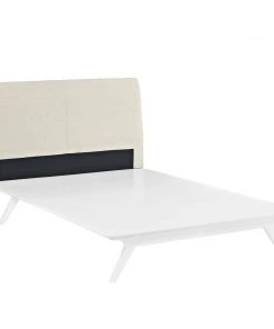 Modway Tracy Queen Bed White Beige