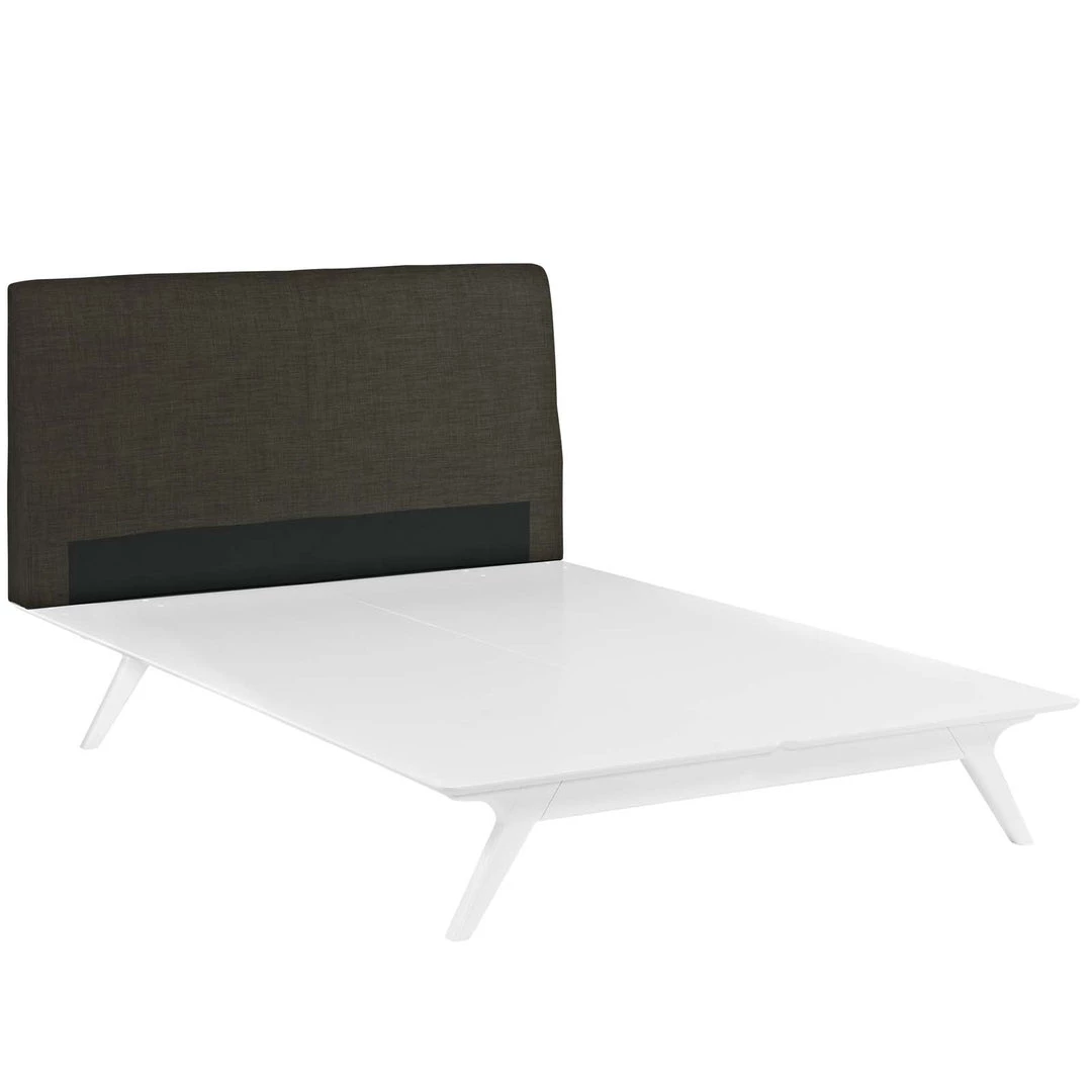 Modway Tracy Queen Bed White Brown 2 Modway Tracy Queen Bed White Brown