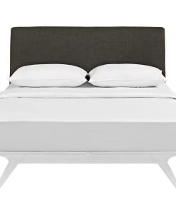 Modway Tracy Queen Bed White Brown 9 Modway Tracy Queen Bed White Brown