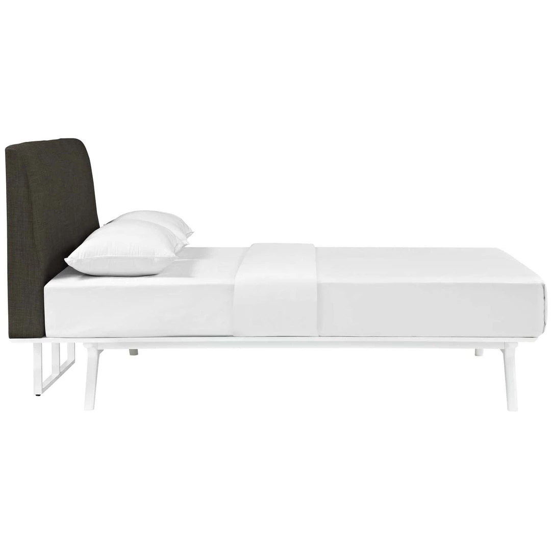 Modway Tracy Queen Bed White Brown 3 Modway Tracy Queen Bed White Brown