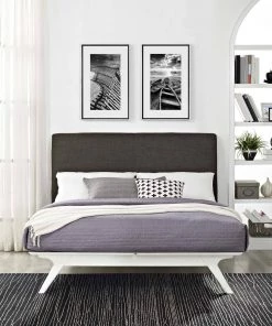 Modway Tracy Queen Bed White Brown 10 Modway Tracy Queen Bed White Brown