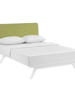 Modway Tracy Queen Bed White Green Beds