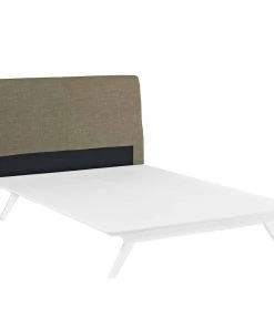 Modway Tracy Queen Bed White Latte Beds