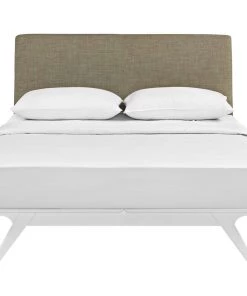 Modway Tracy Queen Bed White Latte Beds
