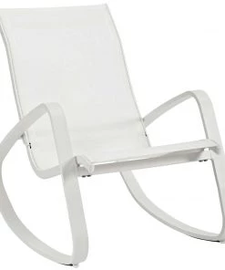 Modway Traveler Rocking Lounge Chair Outdoor Patio Mesh Sling Set Of 2