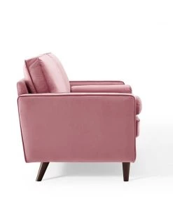 Modway Valour Performance Velvet Loveseat Dusty Rose