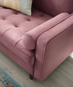 Modway Valour Performance Velvet Loveseat Dusty Rose