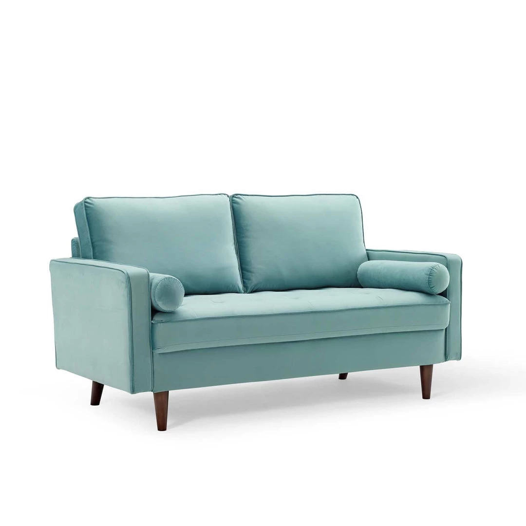 Modway Valour Performance Velvet Loveseat Mint 1 Modway Valour Performance Velvet Loveseat Mint