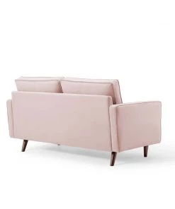 Modway Loveseats Valour Performance Velvet Loveseat Pink