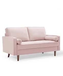 Modway Loveseats Valour Performance Velvet Loveseat Pink