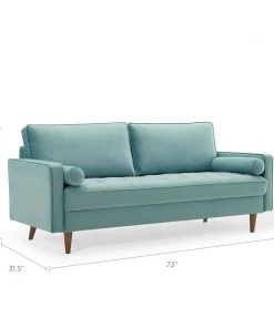 Modway SOFAS Valour Performance Velvet Sofa Mint