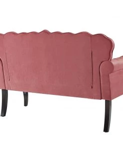 Modway Viola Chesterfield Button Tufted Loveseat Performance Velvet Settee Dusty Rose Loveseats