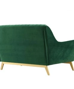 Modway Winsome Channel Tufted Performance Velvet Loveseat Emerald 11 Modway Winsome Channel Tufted Performance Velvet Loveseat Emerald