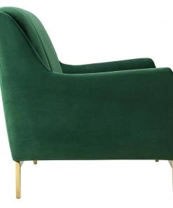 Modway Winsome Channel Tufted Performance Velvet Loveseat Emerald