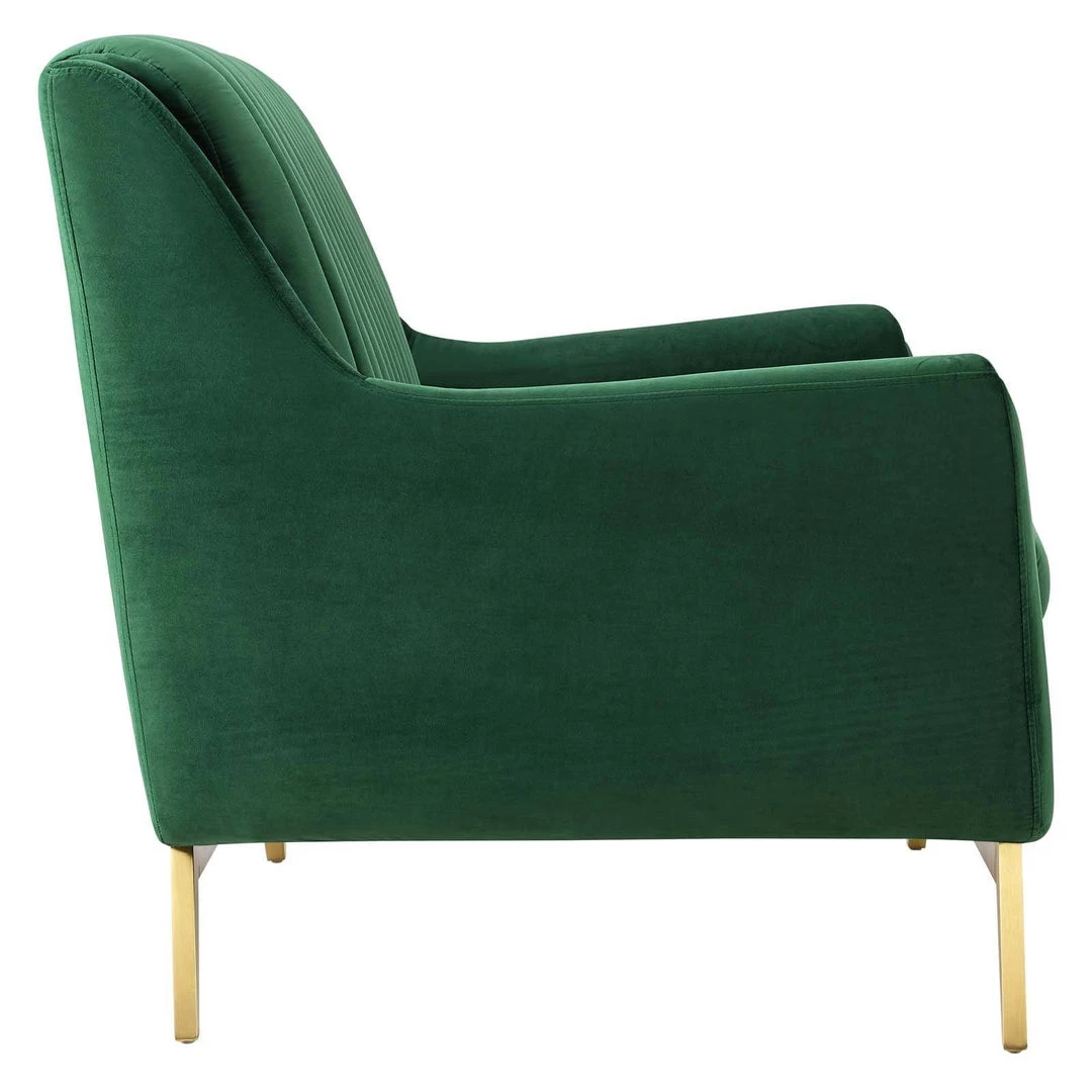 Modway Winsome Channel Tufted Performance Velvet Loveseat Emerald 2 Modway Winsome Channel Tufted Performance Velvet Loveseat Emerald