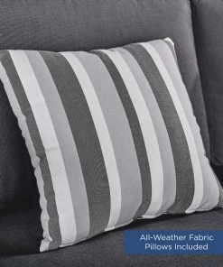 Modway Wiscasset Outdoor Patio Acacia Wood Loveseat Light Gray